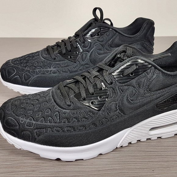 Nike 'Air Max 1 Ultra Plush' Sneaker 844882-001 Black Womens Size 6 / 36.5 - Picture 3 of 7
